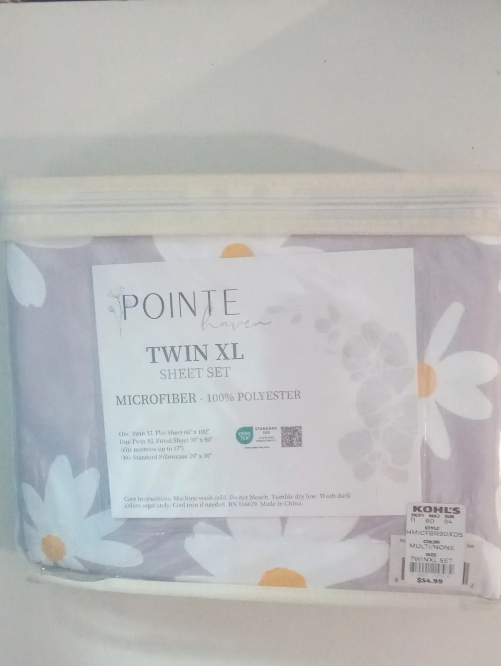 Home Twin XL Microfiber Sheet Set NWT $54.99 Lavender Floral